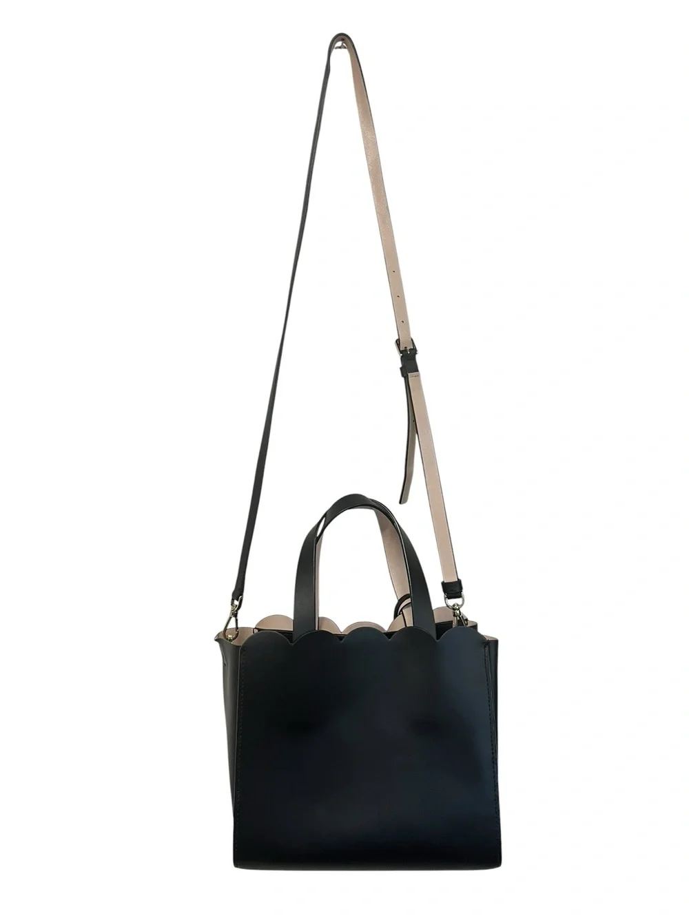 Kate Spade | Magnolia St Mini Mina Scallop Black Leather Crossbody